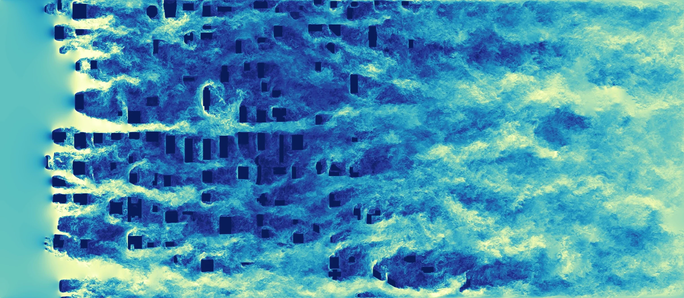 Urban airflow: h=140 planar slice